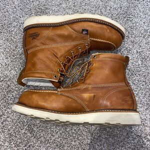 Thorogood Brown Leather Work Boots Steel Toe 804-4200 Size 11.5 D Pre-Owned USA